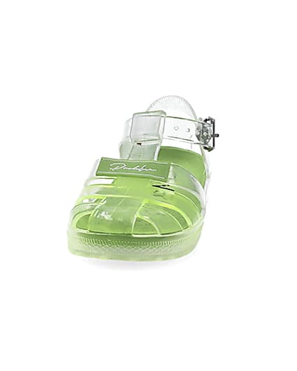 360 degree animation of product Mini boys green Prolific jelly sandals frame-20