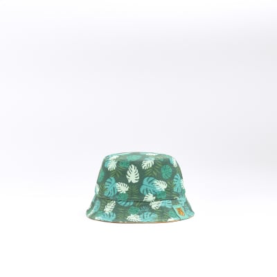 Mini boys green reversible bucket hat