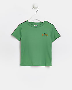 Mini Boys Green Taped Champ T-shirt