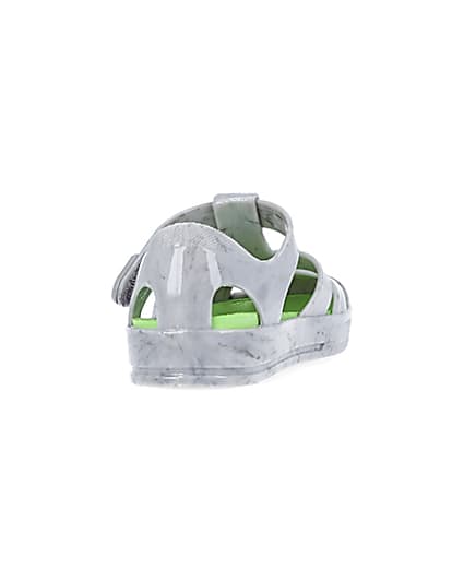 360 degree animation of product Mini boys grey caged jelly shoes frame-10