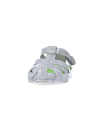 360 degree animation of product Mini boys grey caged jelly shoes frame-22