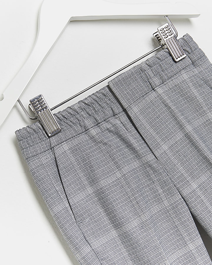 Mini boys grey checked smart trousers