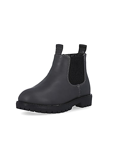 360 degree animation of product Mini boys grey chelsea boots frame-0