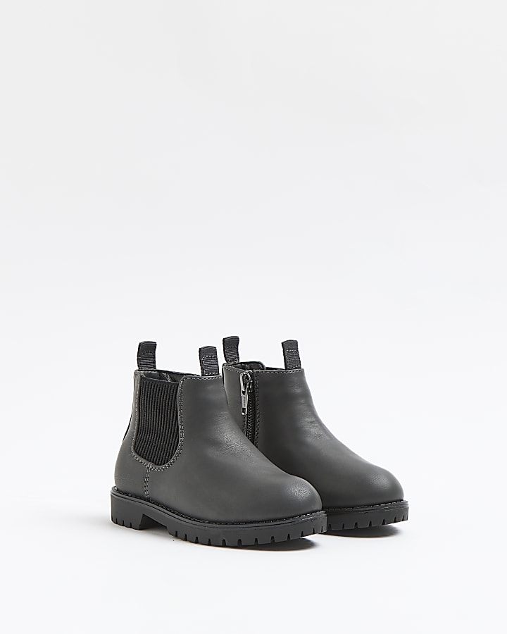 Mini boys grey chelsea boots