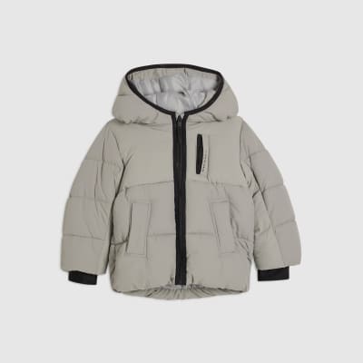 Mini Boys Grey Heavyweight Padded Jacket