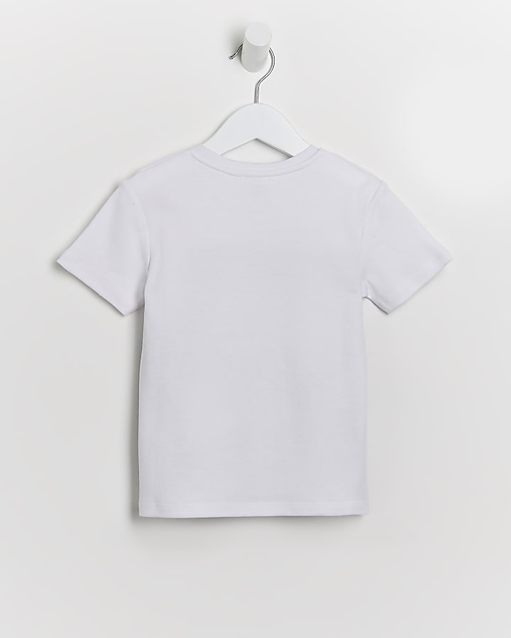 Mini boys grey Maison Riviera blocked t-shirt