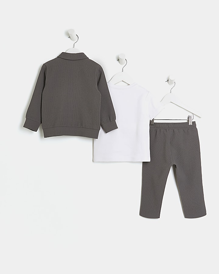 Mini boys grey Maison Riviera outfit