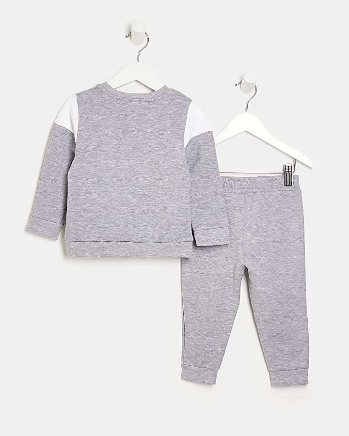 Mini boys grey RI branded sweat outfit