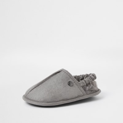 boys grey slippers