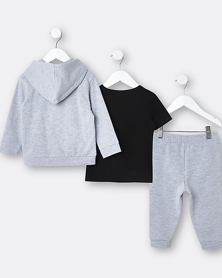 Mini boys grey RR hoodie and jogger outfit