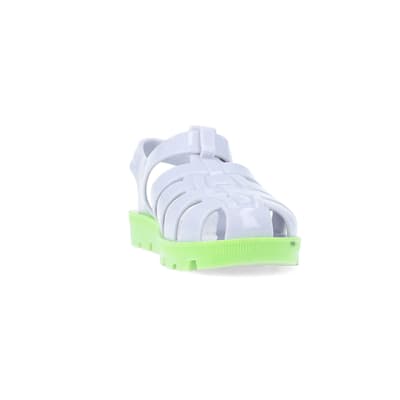 360 degree animation of product Mini Boys Grey Rubber Jelly Sandals frame-20
