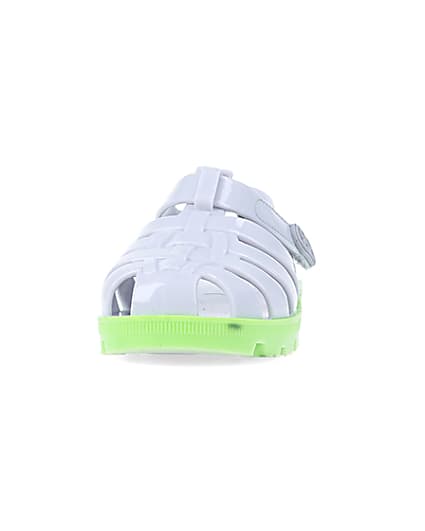360 degree animation of product Mini Boys Grey Rubber Jelly Sandals frame-22