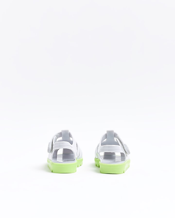 Mini Boys Grey Rubber Jelly Sandals