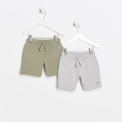 Mini boys grey shorts 2 pack