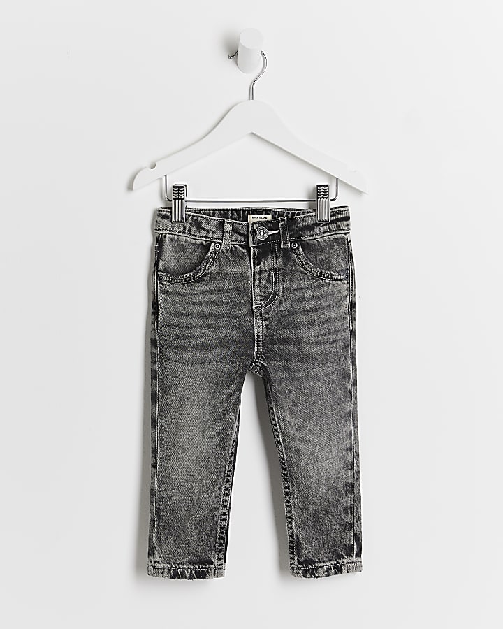 Mini boys grey skinny jeans