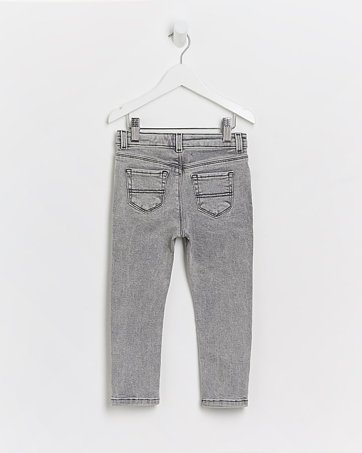 Mini boys grey spray on skinny jeans