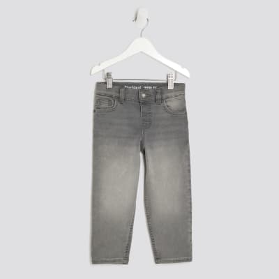 Mini Boys Grey Stretch Slim Jeans
