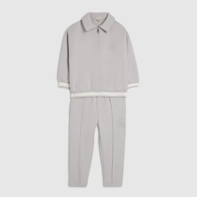 Mini Boys Grey Sweatshirt 2 Piece Set