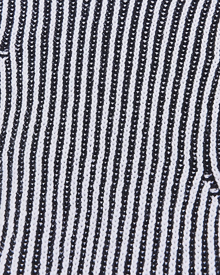 Mini boys grey textured knit jumper