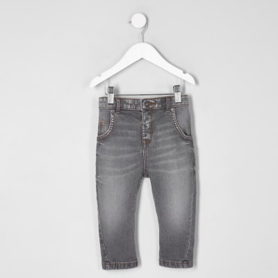 Mini boys grey Tony slouch jeans