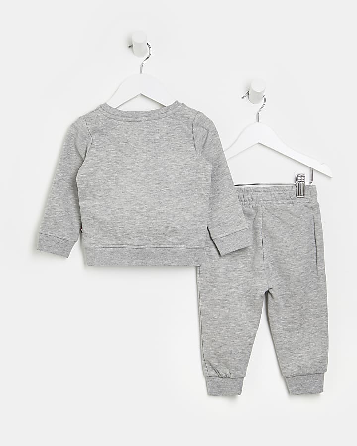 Mini boys grey USPA sweatshirt outfit