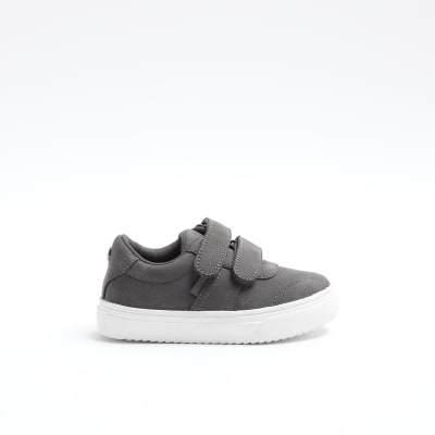 Mini boys grey velcro trainers | River Island