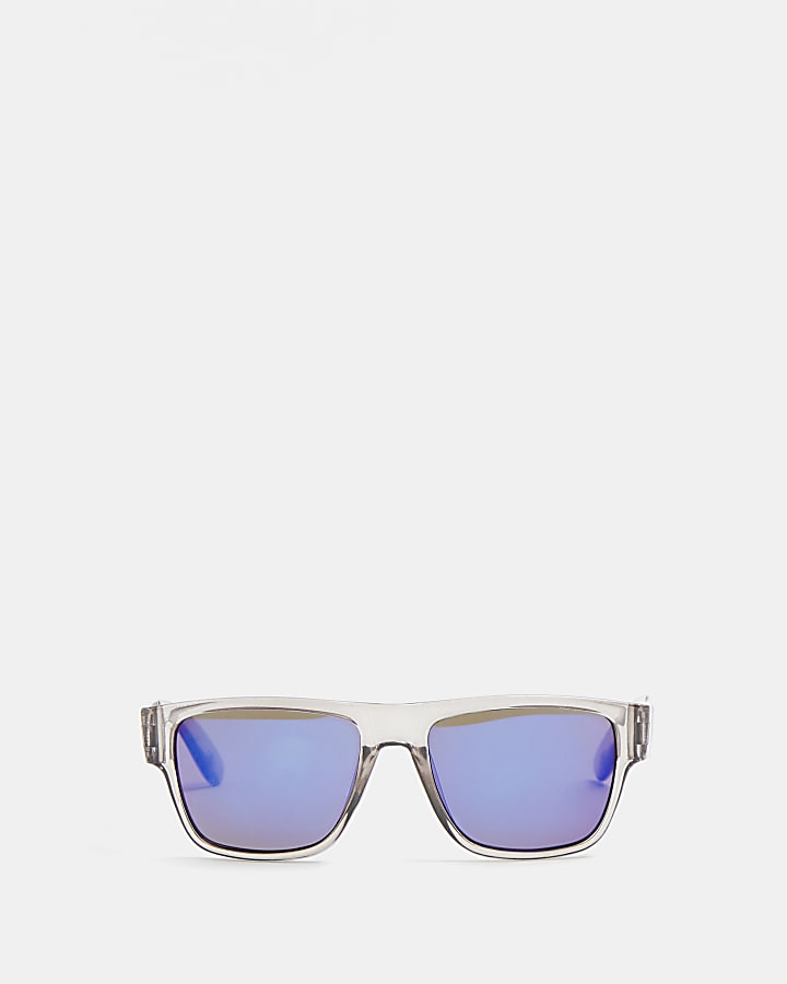Mini boys grey weave design sunglasses