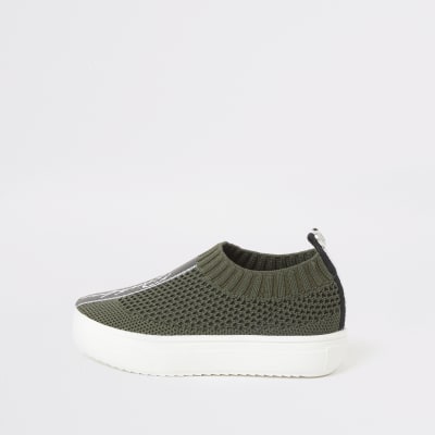 boys khaki trainers