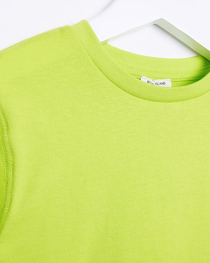 Mini Boys Lime Green Short Sleeve T-shirt