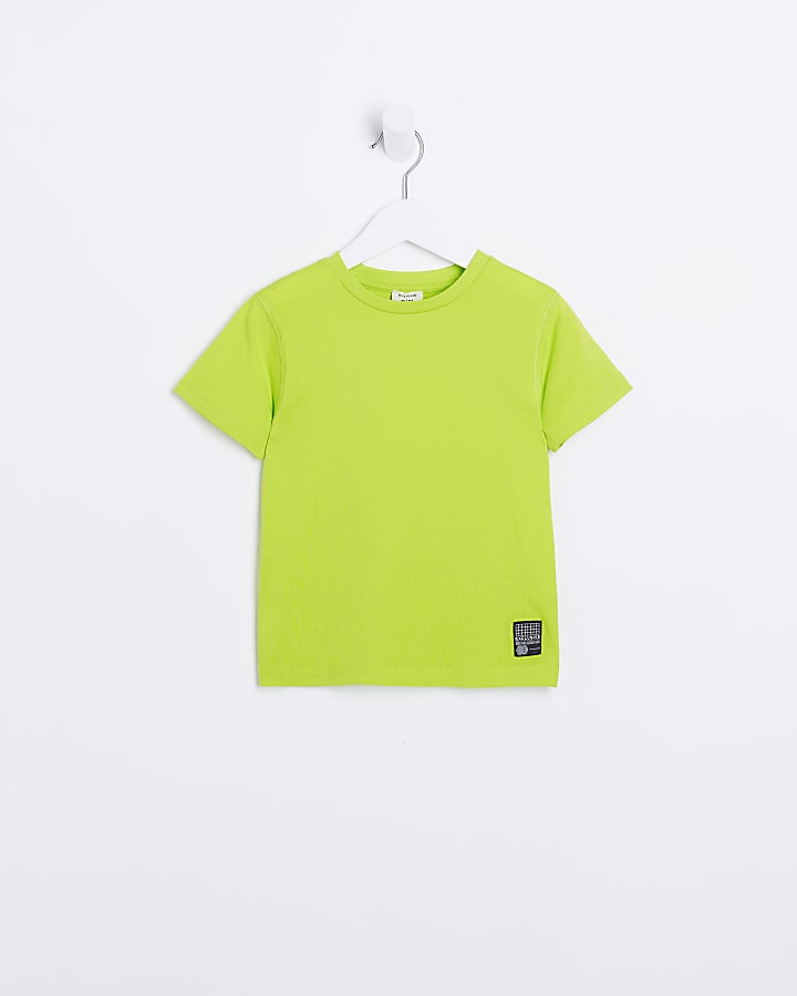 Mini Boys Lime Green Short Sleeve T-shirt