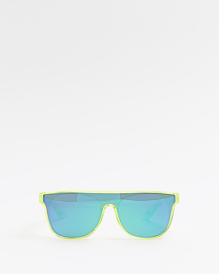 Mini boys lime mirror visor sunglasses