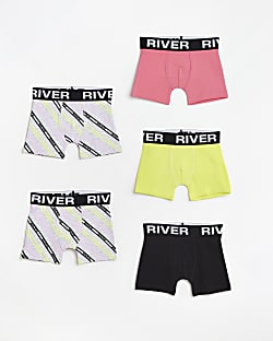 Mini boys lime stripe boxers 5 pack