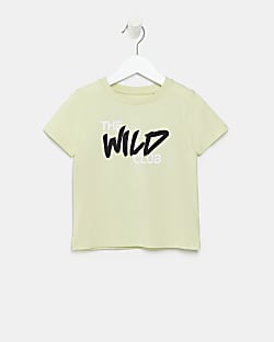 Mini boys lime 'Wild Club' t-shirt