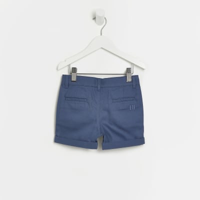 Mini boys navy chino shorts