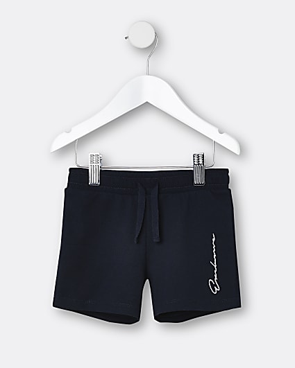 Mini boys navy 'Exclusive' shorts