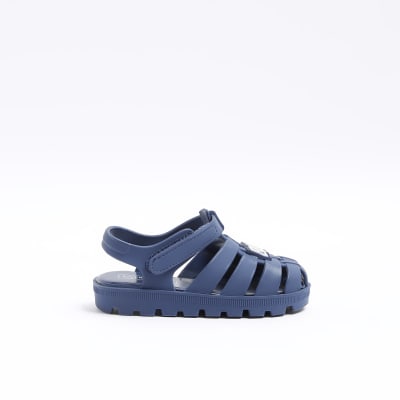 Mini Boys Navy Jelly Sandals River Island