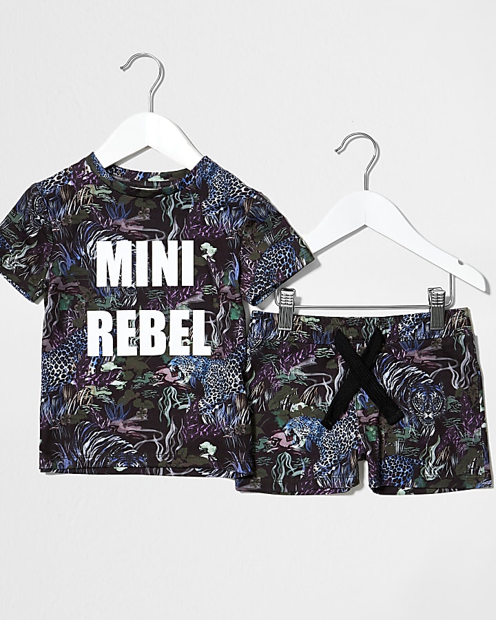 Mini boys navy jungle mini rebel outfit