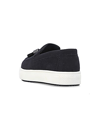 360 degree animation of product Mini boys navy loafers frame-7