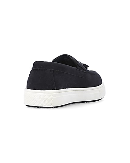 360 degree animation of product Mini boys navy loafers frame-11