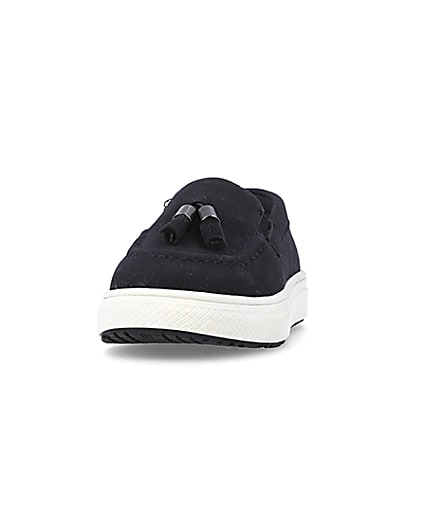 360 degree animation of product Mini boys navy loafers frame-22