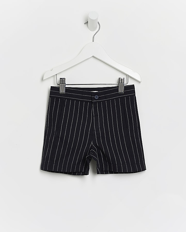Mini boys navy Maison Riviera stripe shorts