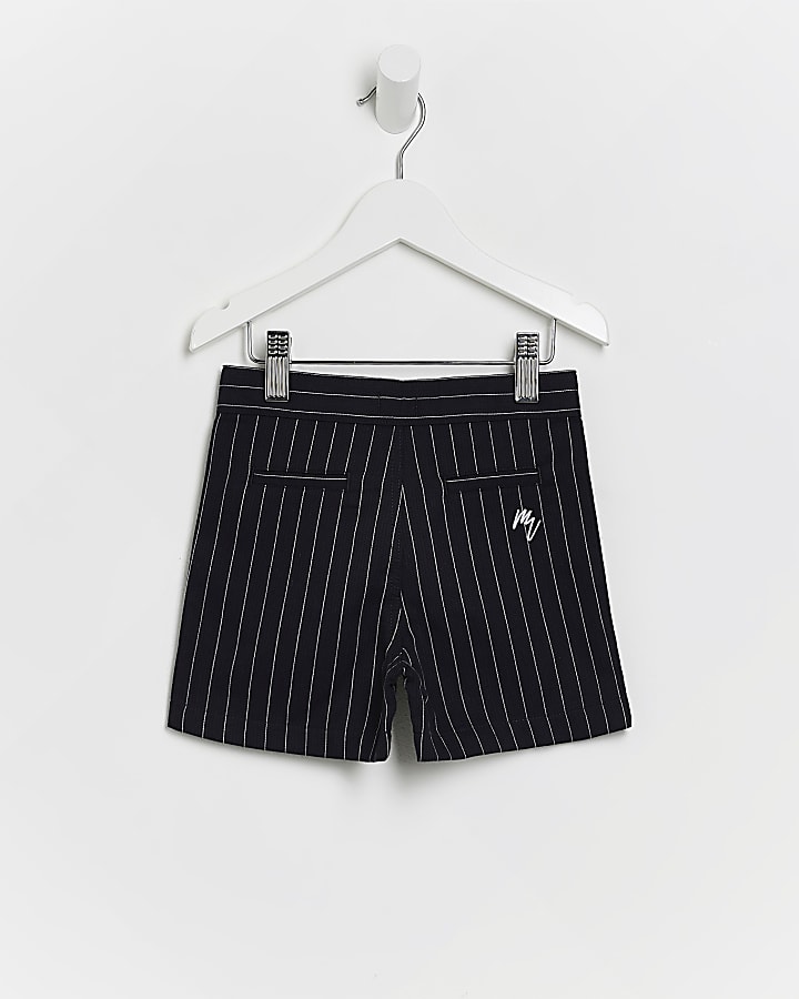 Mini boys navy Maison Riviera stripe shorts