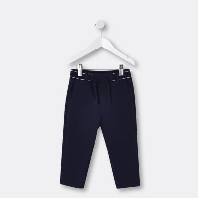 boys navy cargo trousers