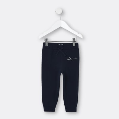 boys navy school joggers