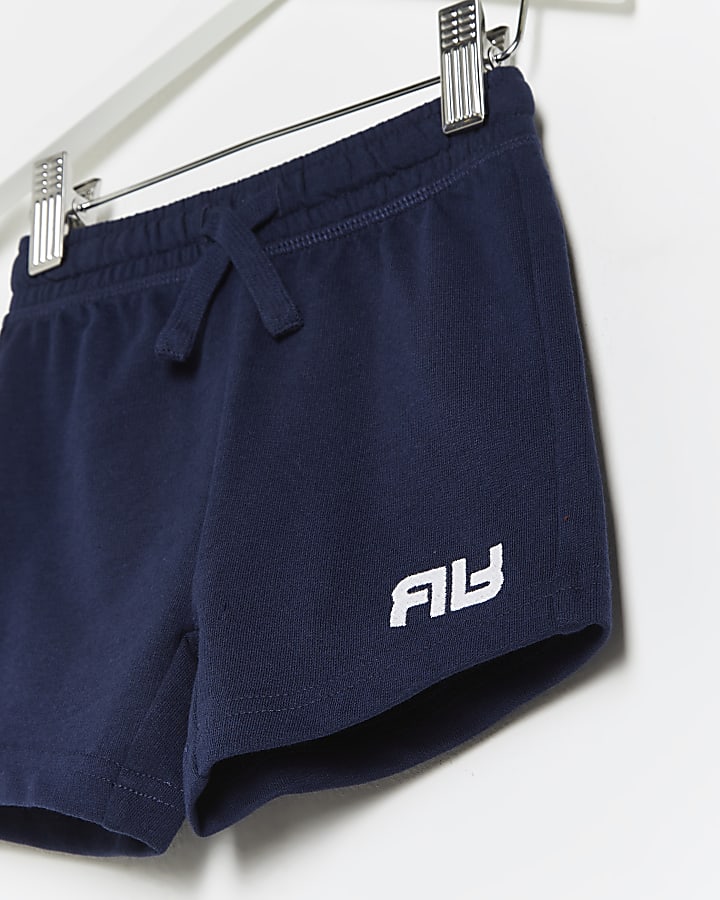 Mini boys navy RR shorts