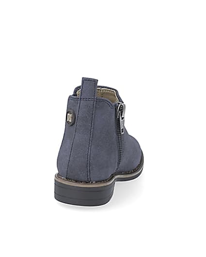 360 degree animation of product Mini boys navy smart chelsea boots frame-10