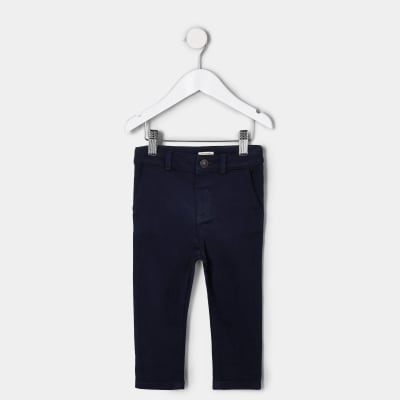 boys navy cargo trousers
