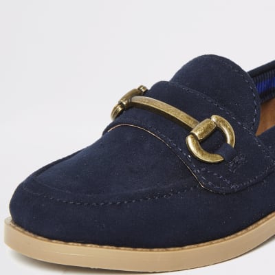 boys navy loafers