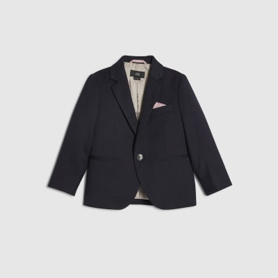 Mini Boys Navy Tailored Suit Jacket