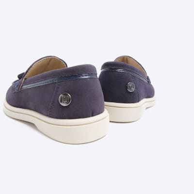 Mini Boys Navy Tassel Loafers